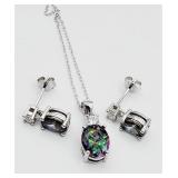 STERLING SILVER 8MM X 5.97MM NATURAL MYSTIC