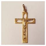 18K YELLOW GOLD 2.3G CROSS   PENDANT