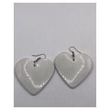 HUGE SIMPISTIC HEARTS EARRINGS  - LYONS FRANCE