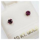 10KT WHITE GOLD 3MM X 3MM NATURAL ENHANCED RUBY