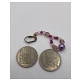VINTAGE EARRING AND COINS 3 PCS  - LYONS FRANCE