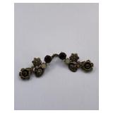 STUNNING ART NOUVEAU VICTORIAN EARRINGS -  -