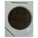 UNITED STATES INDIAN HEAD CENT 1890 ANTIQUE NICE