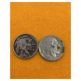 BUFFALO NICKELS UNITED STATES 2 PCS 1918 /1924