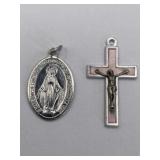 2 PCS RELIGIOUS CHARMS  - LYONS FRANCE ESTATE