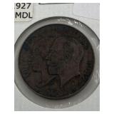 CANADA 1927 LARGE CONFEDERATION MEDAL VF