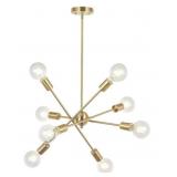 SPUTNIK CHANDELIER 41IN SHAFT 23IN LIGHT SHAFTS