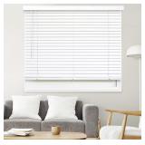 CORDLESS FAUXWOOD BLIND BASIC WHITE 23IN X 72IN