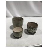 CERAMIC FLOWER POTS 3 PC 5.5 X 5.25 IN. /
