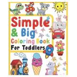 SIMPLE & BIG COLOURING BOOK FOR TODDLERS 2PCS