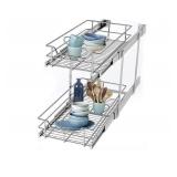 STORKING DOUBLE TIER PULL-OUT CABINET ORGANIZER