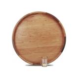 MAGIGOLARGE WOODEN SERVING TRAY 16IN DIAMETER