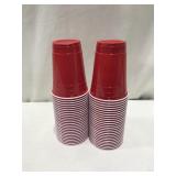RED DISPOSABLE PLASTIC CUPS PACK OF 49