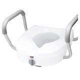 CAREX E-Z LOCK RAISED TOILET SEAT W/ HANDLES
