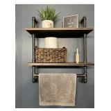 INDUSTRIAL PIPE BATHROOM SHELF