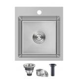 ROVATESTAINLESS STEEL DROP IN SINK 15X17IN