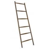 NAVARISBAMBOO TOWEL LADDERDARK BROWN 67IN X