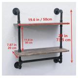 WOMIO INDUSTRIAL PIPE OVER TOILET 2 TIER WALL