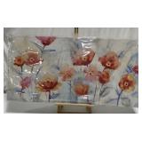 FLOWER CANVAS WALL ART 39X19.5IN