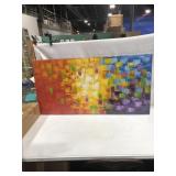 CANVAS PAINTING APPROX: 47.25 X 23.75 IN.
