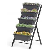 RAISED GARDEN PLANT BEDS 57.5 x26 x26.5CM GREY