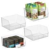 KITCHEN FOOD ORGANIZER BINS 15 x8 x6IN 4PCS