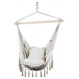 MACRAME HANGING ROE HAMMOCK CHAIR INDOOR AND