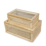 DECORATIVE BOXES WITH GLASS LIDS DAMAGED