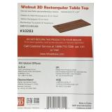 HI5 WALNUT 3D RECTANGULAR TABLE TOP 47.2X24IN