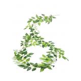 8  ARTIFICIAL GARLAND WITH WHITE FLOWERS 5FT EACH
