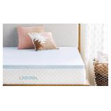 3 INCH MEMORY FOAM TOPPER 36 x36 x54IN BLUE