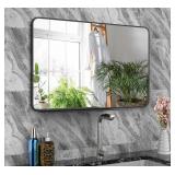 WALL MIRROR WITH SHELF 28X18IN