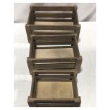 WOODEN CRATES 9.5x7x5IN 12x9x6IN 14x10x7IN