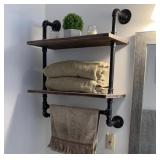 INDUSTRIAL PIPE BATHROOM SHELF 22 x10 x54IN