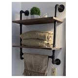 WOMIO INDUSTRIAL PIPE BATHROOM SHELVES 19.7 INCH
