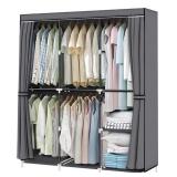 50IN PORTABLE CLOSET WARDROBE GREY