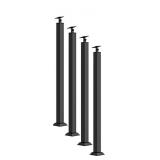METAL POST RAILING FENCE SYSTEM 37IN 4PCS DAMAGED