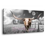 ZEYDRT HIGHLAND COW WALL ART 30X60 IN