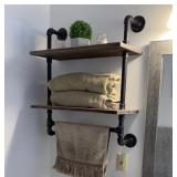 WOMIO INDUSTRIAL PIPE BATHROOM SHELVES