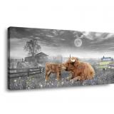 ZEYDRTCOW CANVAS WALL ART 23.5IN X 47IN