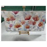 POPPY CANVAS WALL ART 39 x20IN