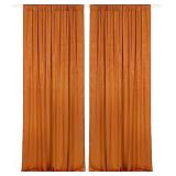 2pcs SHERWAY Non Transparent Burnt Orange Satin