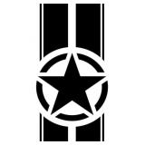 NURCIXDOORDASH MILITARY HOOD STICKER FOR JEEP