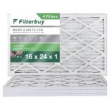 FILTERBUY 16X24X1 MERV 8 DUST DEFENSE PLEATED
