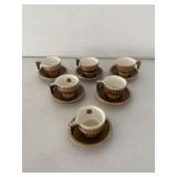 (6) SMALL CUPS & SAUCERS