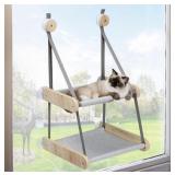 PAWZ DOUBLE LAYERED WOODEN WINDOW MOUNTED CAT