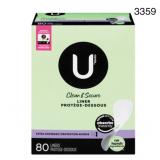 80 PCs U Kotex Liners Light Days Odor Absorb