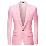 Men's Colorful Suit Jacket Size XXL Pink With