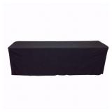 Fitted Table Cover Black 4Ft
