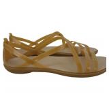 Crocs Womenï¿½s Gold Strappy Sandals Size 9